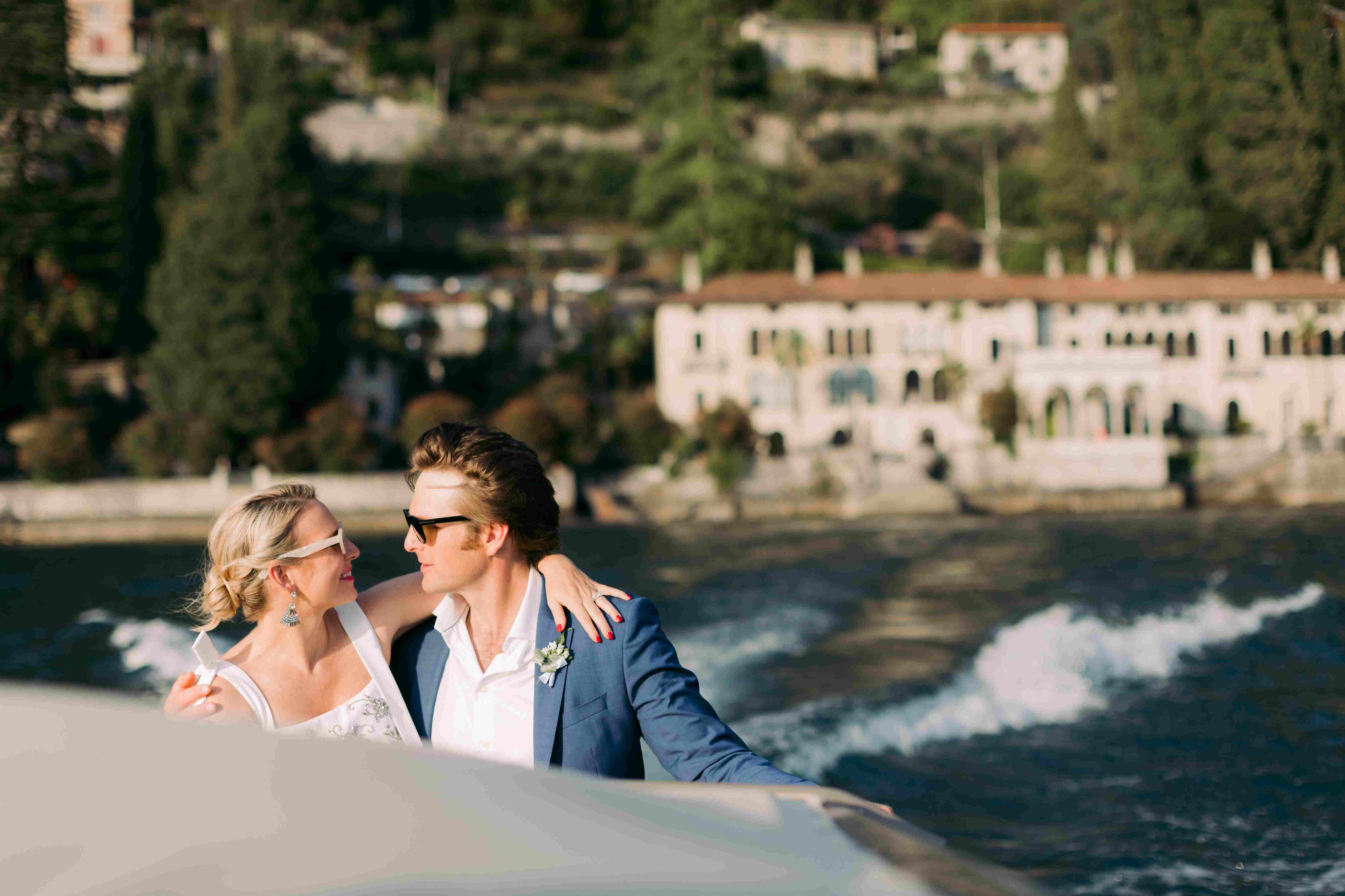 Dreamy Lake Como Elopement on the boat